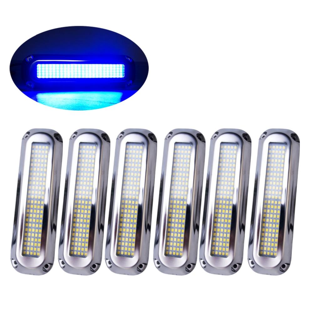 6PCS Underwater Boat Lights 120LED Submersible Navigation Lights 12v/24v Led Waterproof Boats Lighting Yacht Marine Accessories
