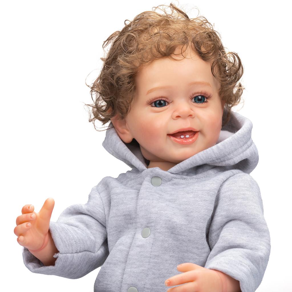 22inch/55CM Realistic Reborn Baby Doll Hand Ultra Realistic 3D Hand-Painted Lifelike Collectible Vinyl Doll Kids Gift