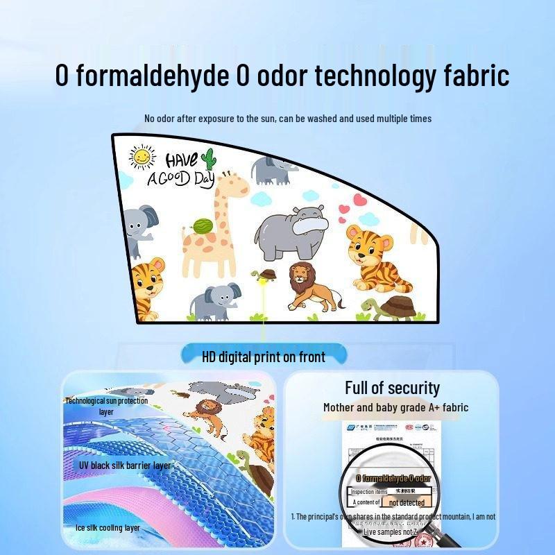 Magnetic Car Window Sun Shade: Children's Heat Insulation, Privacy, Baby Blackout, Retractable Curtain