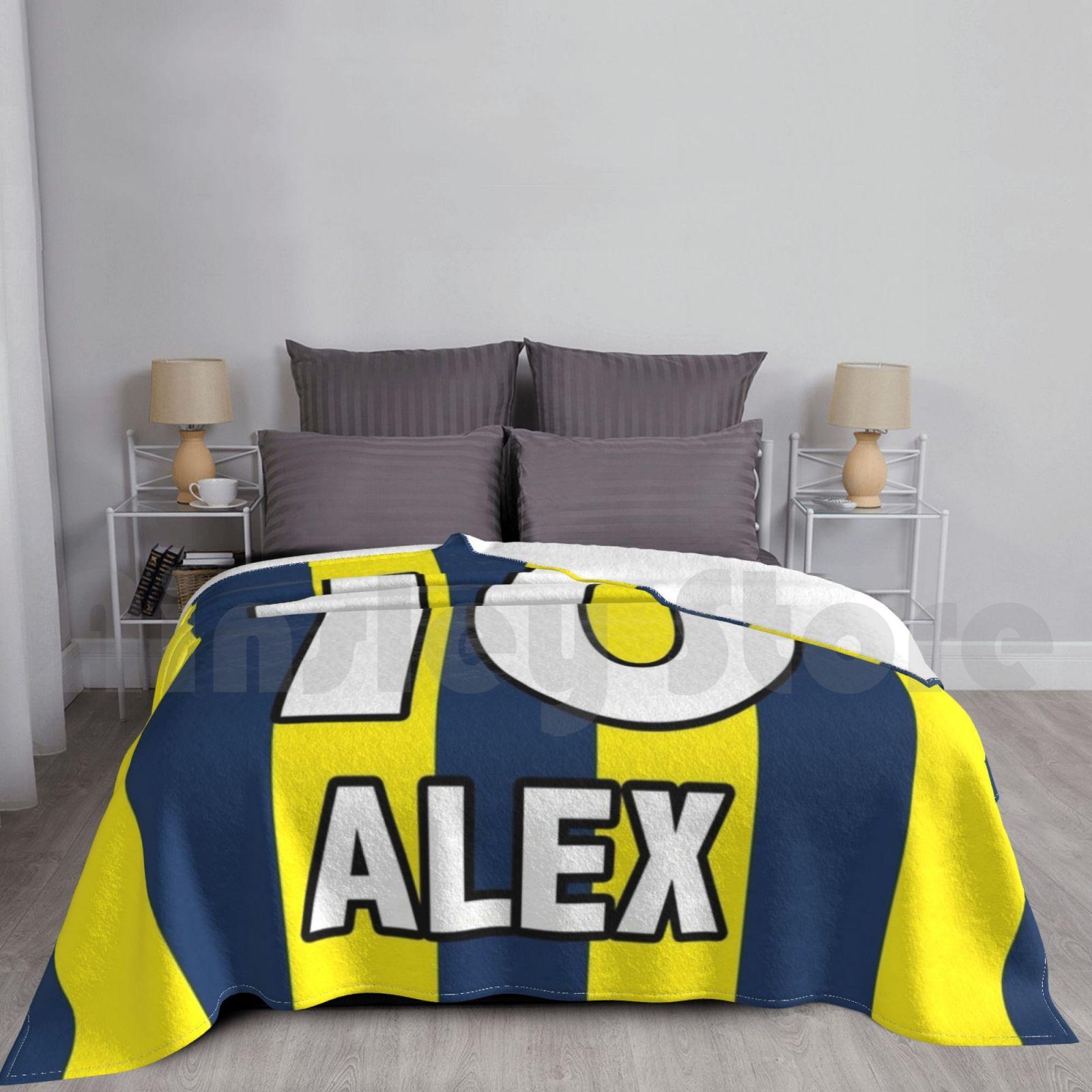Alex De Souza 10 Fenerbahce Blanket Fashion Custom Fenerbahce 1907 Fenerbahce Sk Fenerbahce Fener Fb Size: 75*100cm, Weight: 230 GSM