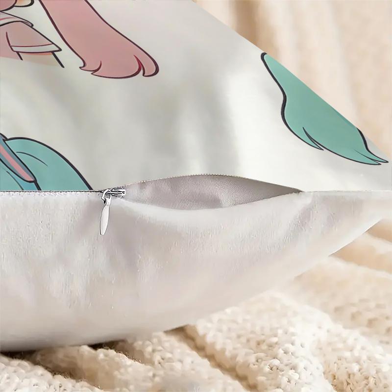 Hatsune Miku Q Version Throw Pillow Multi-Color Sailor Style Anime Cushion For Gaming Room Teen Room Sofa Bedroom Decor Fan Gift