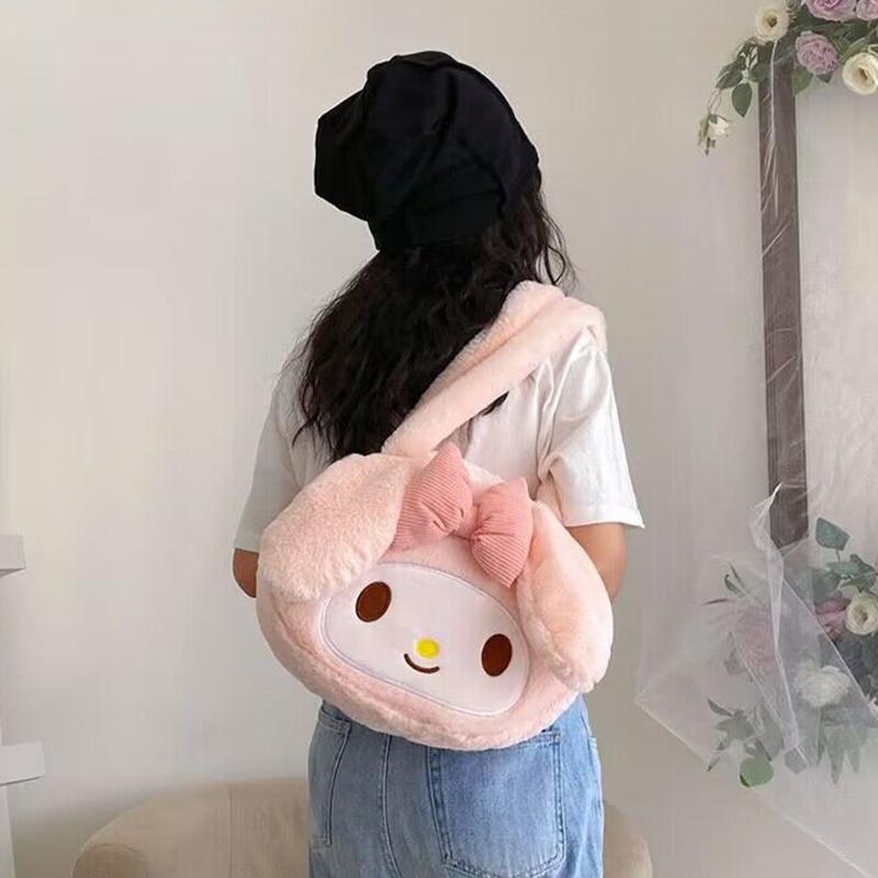 Kawaii Messenger Bag Cute Plush Female Lolita Student Large-Capacity Schoolbag Hand-Held Shoulder Bag Gift