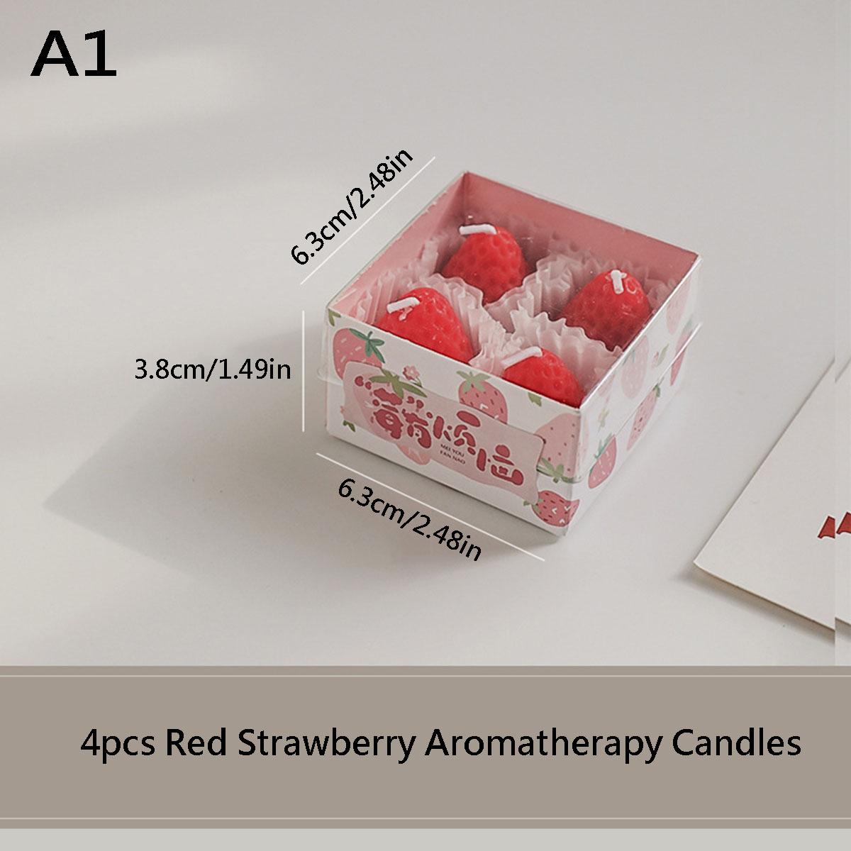 

Новая креативная ароматерапевтическая свеча с ароматом клубники, подарок ручной работы, ароматическая декорация, свеча ручной работы