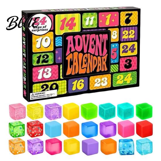 Educational Fidget Toys 24-Day Ice Advent Calendar 2026 Christmas for Children Squeeze Toy Cube Countdown