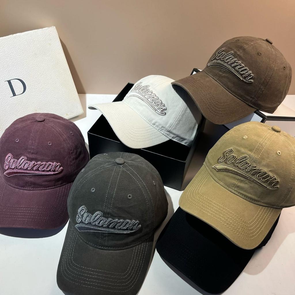 Early Autumn Three-Dimensional Embroidery Letter Baseball Cap Youth Versatile Street Daily Canvas Cap