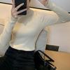 Autumn/winter Semi-turtleneck Pullover Knitted Women Sweater Casual Solid Color Slim Fit Bottoming Shirt Fashion Inner Office Lady Clothing