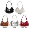 Shoulder Bag Women PU Leather Bowknot Underarm Bag Solid Color Crossbody Bag Clutch Purse for Work Travel Shopping