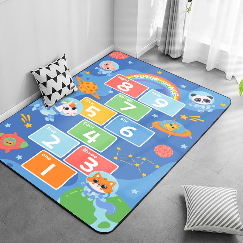 Cartoon Living Room Area Rug Game Print Bedroom Parlor Carpet Crystal Velvet Kitchen Bathroom Mat Non-slip Doormat