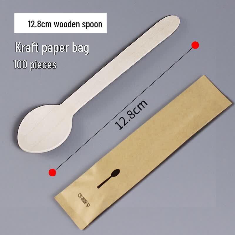 Disposable Wooden Dessert Spoon