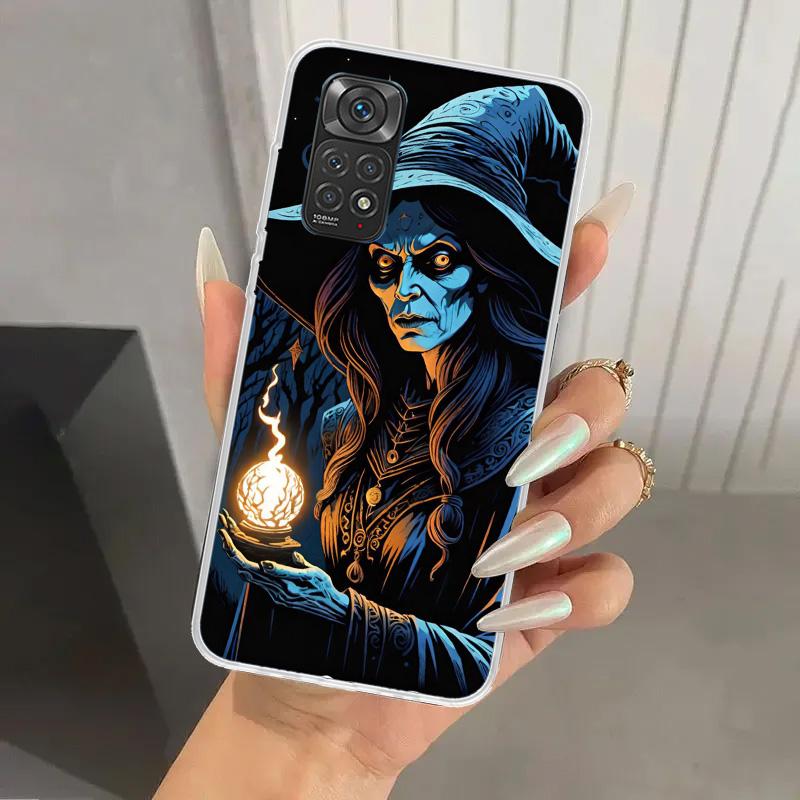 Halloween Moon Witch Horror Phone Case for Xiaomi Redmi Note 15 14 14S 13 12S 12 Pro 11S 11 Plus 11T 11E 10S Soft Funda Print Sh