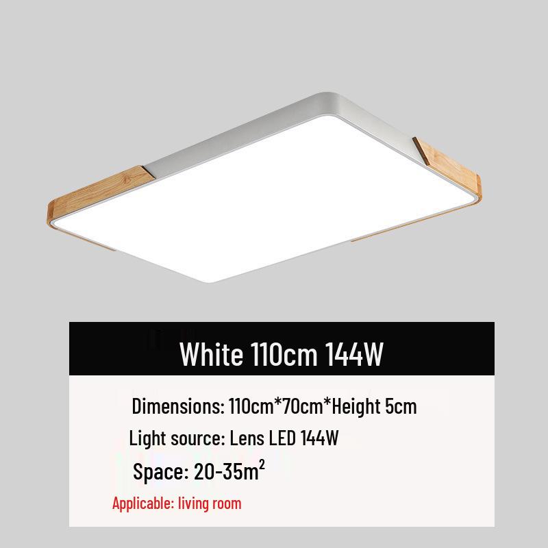 Natural Wood LED Ceiling Lamp for Bedroom and Living Room