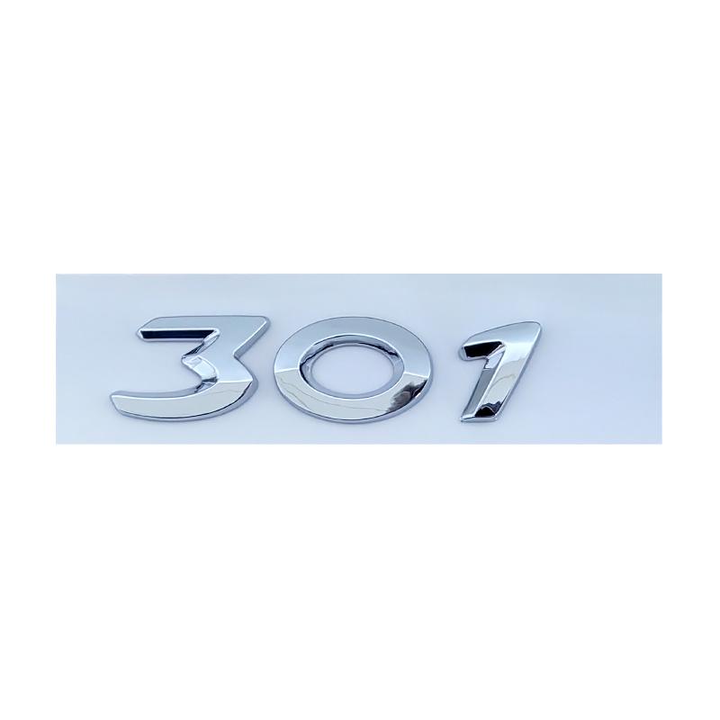 3d ABS Chrome Black  408 206 207 301 307 508 308 Emblem Letters Nameplate Number Sticker Car Trunk Badge Decal Accessories