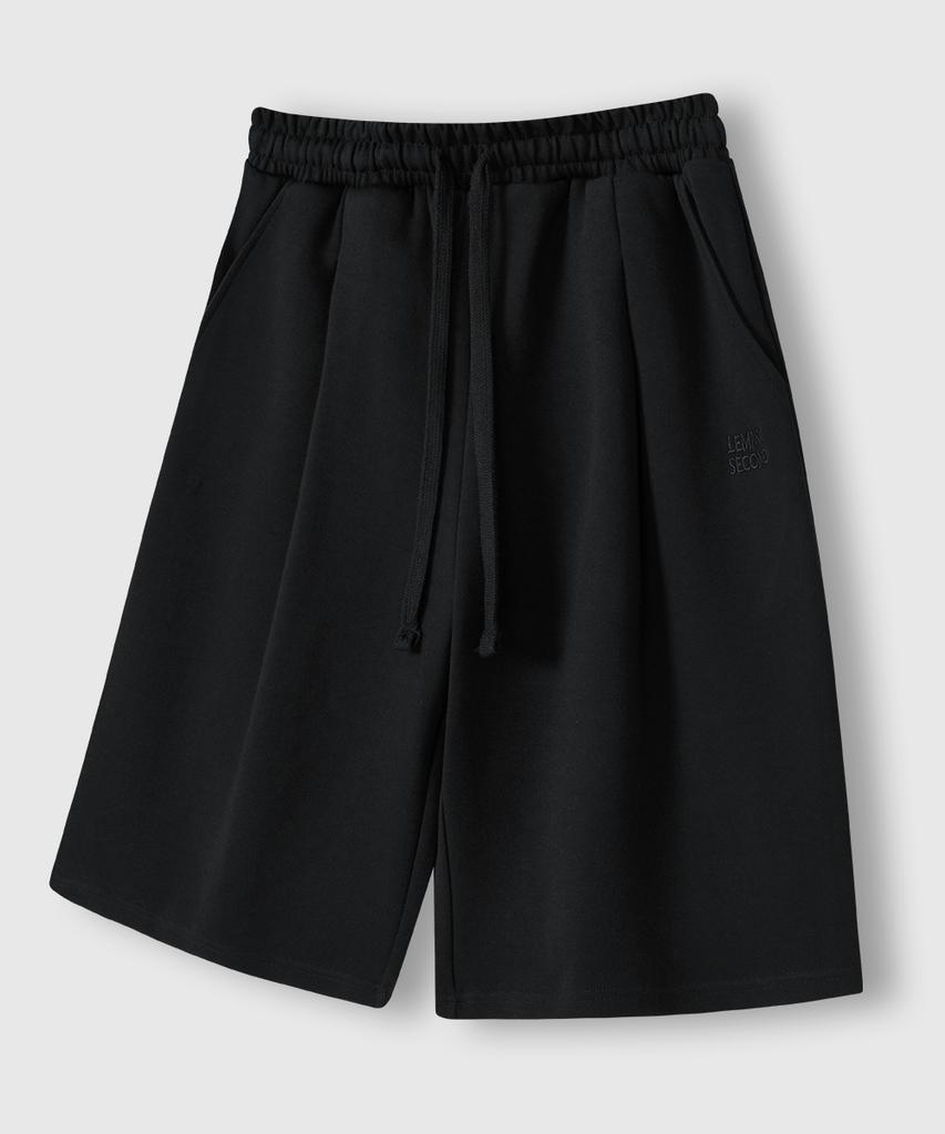 LEMAIN SECOND Bermuda Wide One-Pleat Sweat Shorts_3 Colors