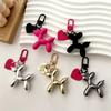 Cute Acrylic Cartoon Balloon Dog Keychains for Women Y2k Bag Pendant Couple Car Key Chains Jewelry Gift Decoration Accessories