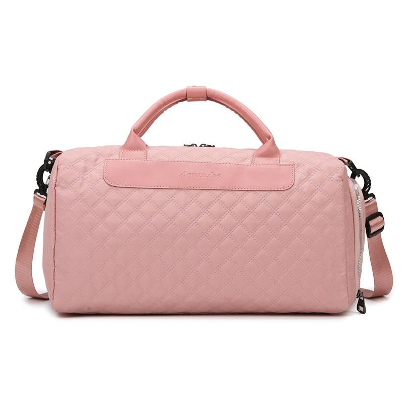 Rhombus fitness bag women's Oxford cloth yoga business trip travel handbag texture foreign style short-distance travel bag men