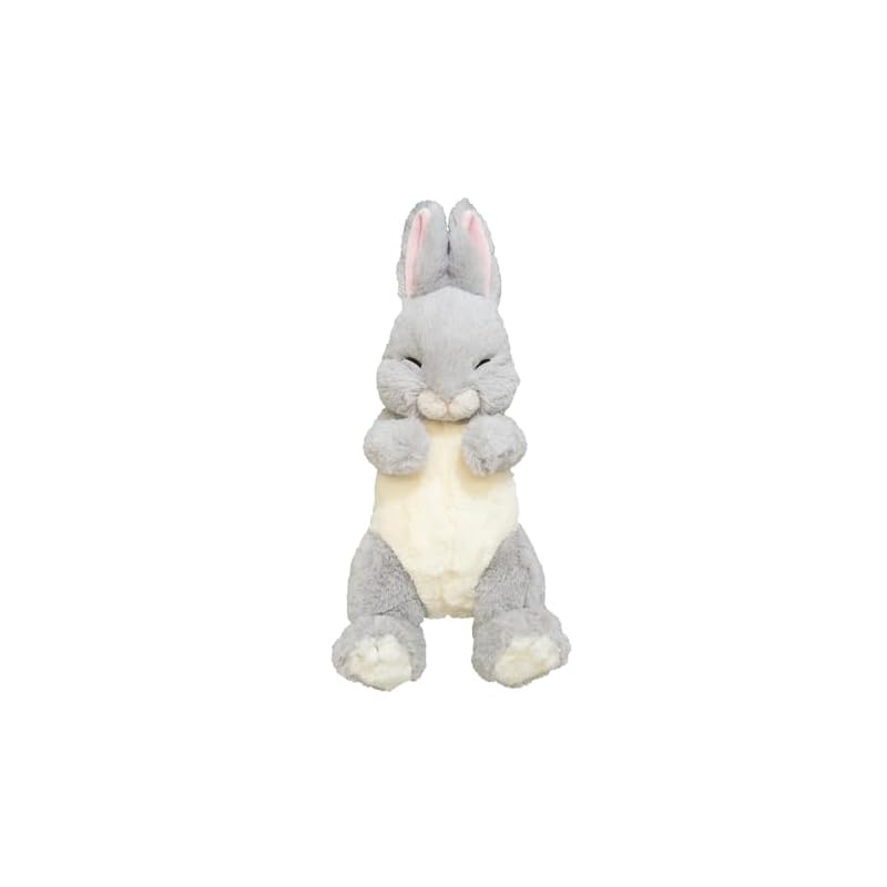 Sunlemon Knee-Hugging Rabbit, Sleeping Soundly, Gray, 17 X 14 X 36 Cm, Plush Animal, Cute Rabbit, P-9532