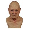 Gammal Mans Mask för Vuxna Realistisk Latex Äldre Människa Huvudtäckning med Livslika Rynkor för Halloween Maskerad Cosplay Kostymrekvisita
