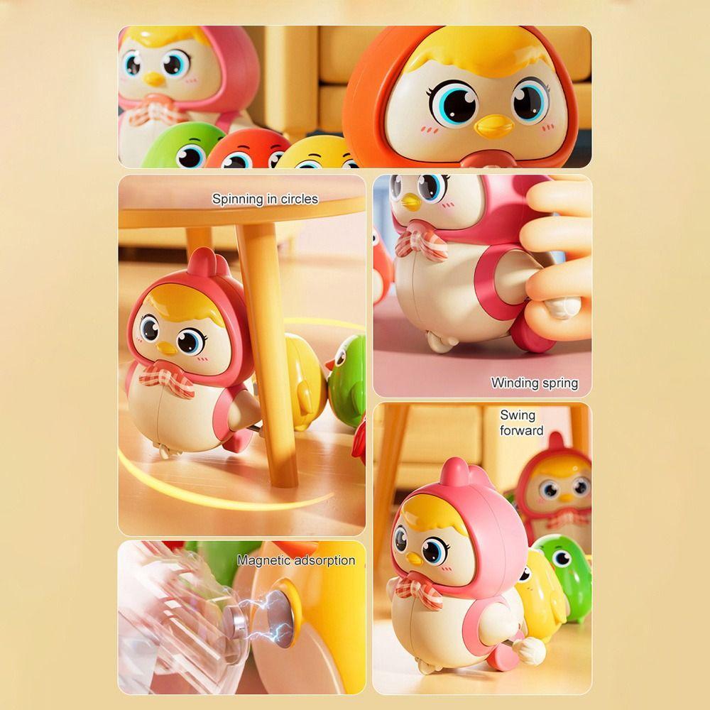 4pcs Set Sensory Exercise Walk Chicken Toys Intelligent Wind-up Toy  for Baby Walking
