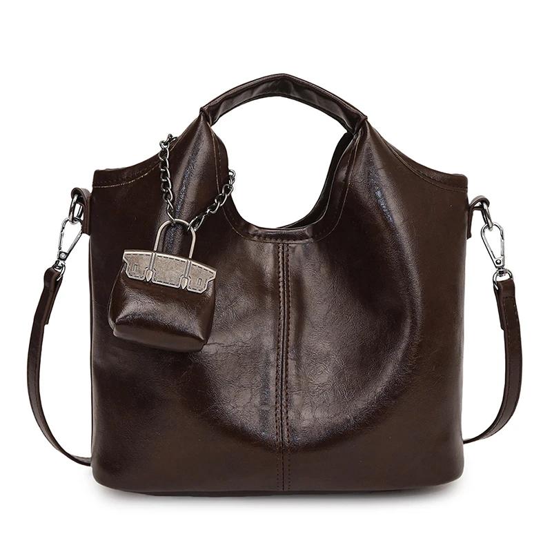 Miękka skórzana torba dla kobiet duża pojemność nowa wysokiej klasy i niszowa na jedno ramię torba crossbody