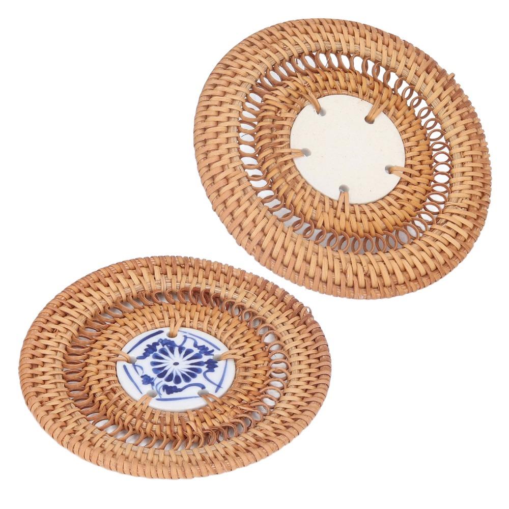 Autumn Vine Tea Set Pad Handcraft Anti Scald Mat Heat Dissipation Coaster Tea Table