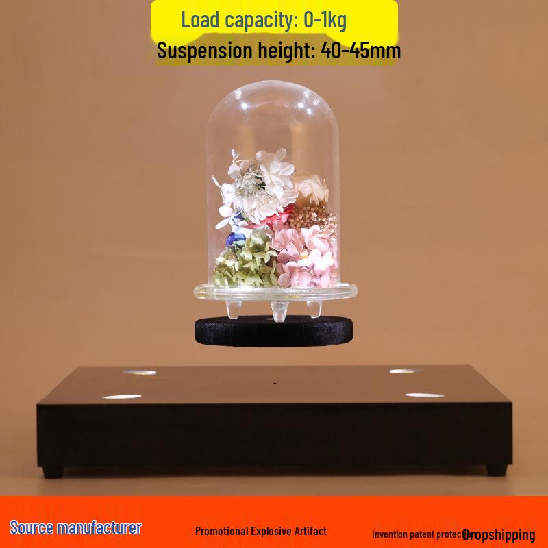 1kg Load-Bearing Magnetic Levitation Display Stand, 40-45mm Height Adjustment for Exhibitions and Shops