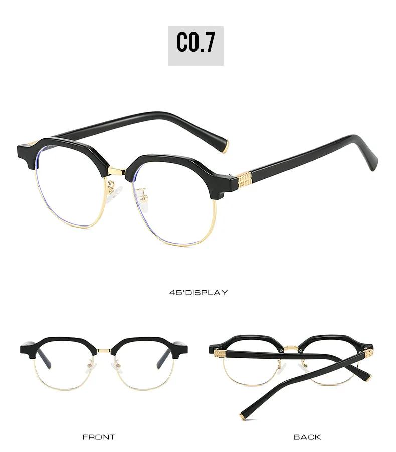 New Half Frame Sunglasses Man Woman Luxury Designer Sun Glasses High Quality Male Retro Eyewear Metal