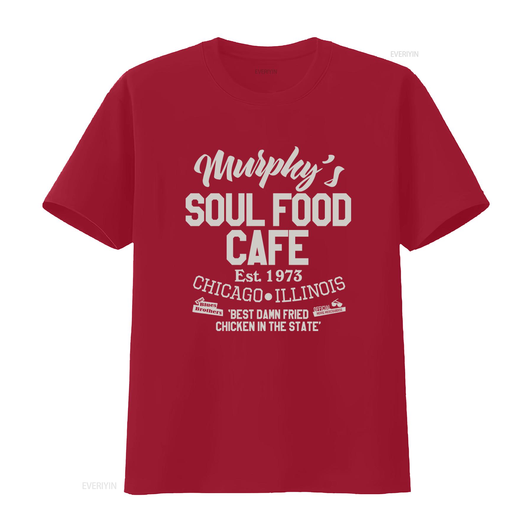 Blues Brothers Murphys Soul Food Cafe Mens T Shirt Best Damn Fried Chicken in Chicago Illinois Since 1973 vintage Washed S