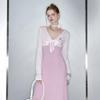 UNIFREE French Rose Strap Dress & Cardigan Set