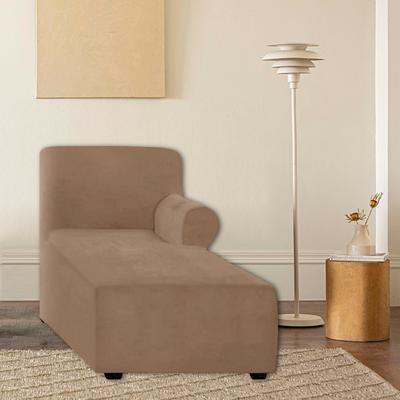 Copridivano Chaise Longue in Velluto Morbido a Forma di L Elasticizzato Rimovibile Copridivani Letto Antiscivolo Protezione per Divano Sinistro o Destro