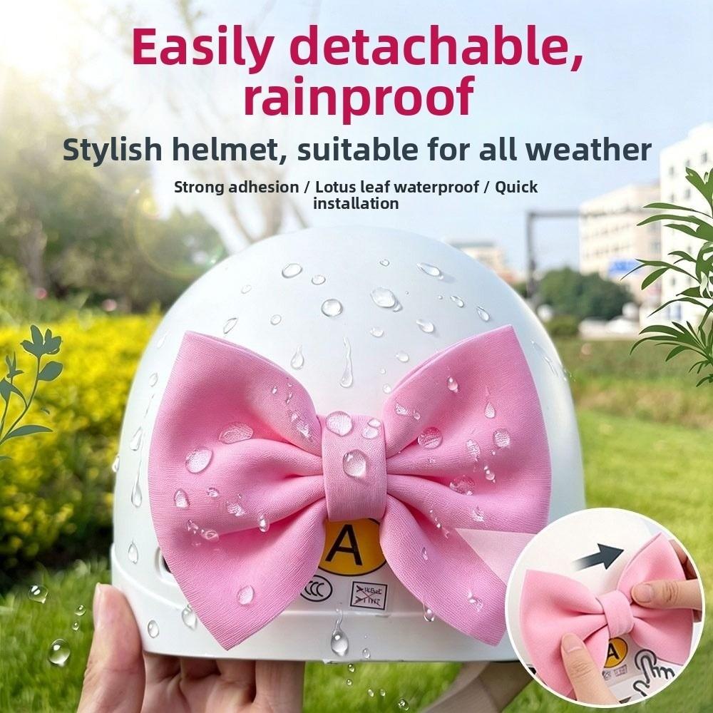 Fabric Motorcycle Helmet Bow Lightweight Electric Bike Tail Decor Electric Bike Tail