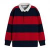 Childrens/Kids Striped Long-Sleeved Polo Shirt
