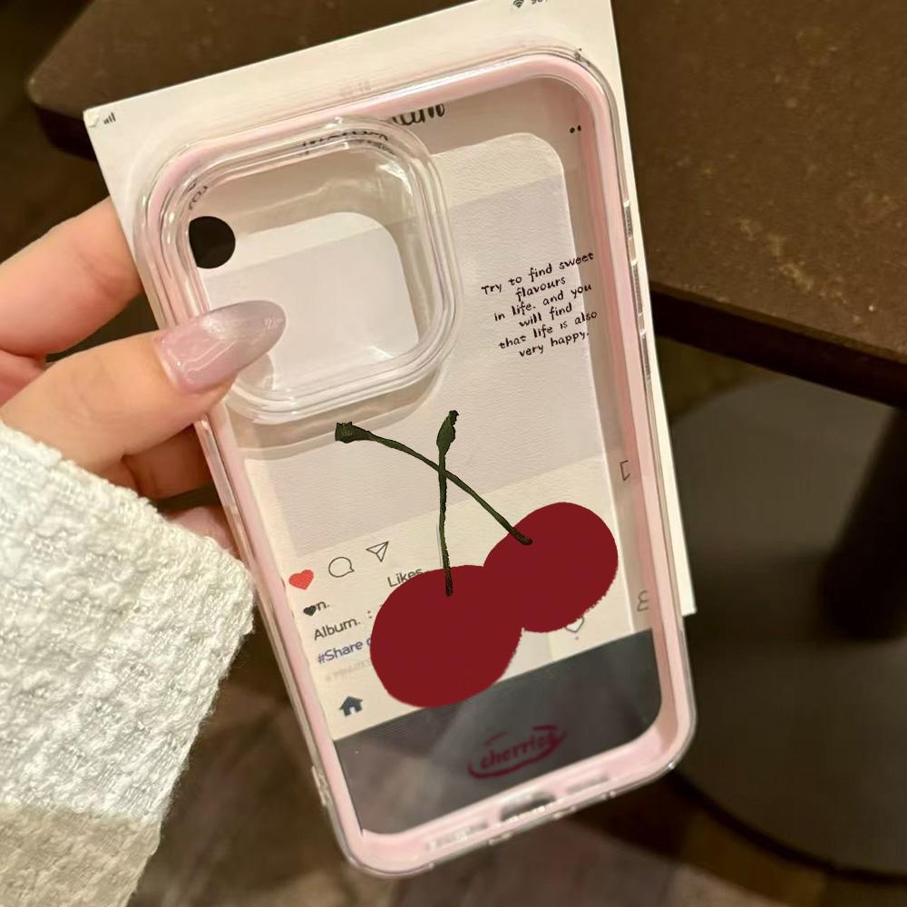 Kirsch-Handyhülle Für Für Iphone 17 Pro Hülle Für Iphone 16 13 11 1 14 12 Pro Max 17 Air 2 in 1 Bonbonfarbe Weiche Klare Stoßfeste Abdeckung