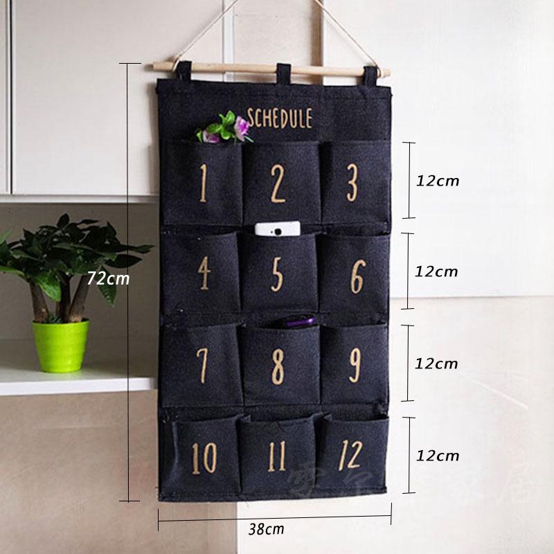 Wen'er Wandmontierte Mehrschichtige Hängeaufbewahrungstasche für Studentenwohnheime
