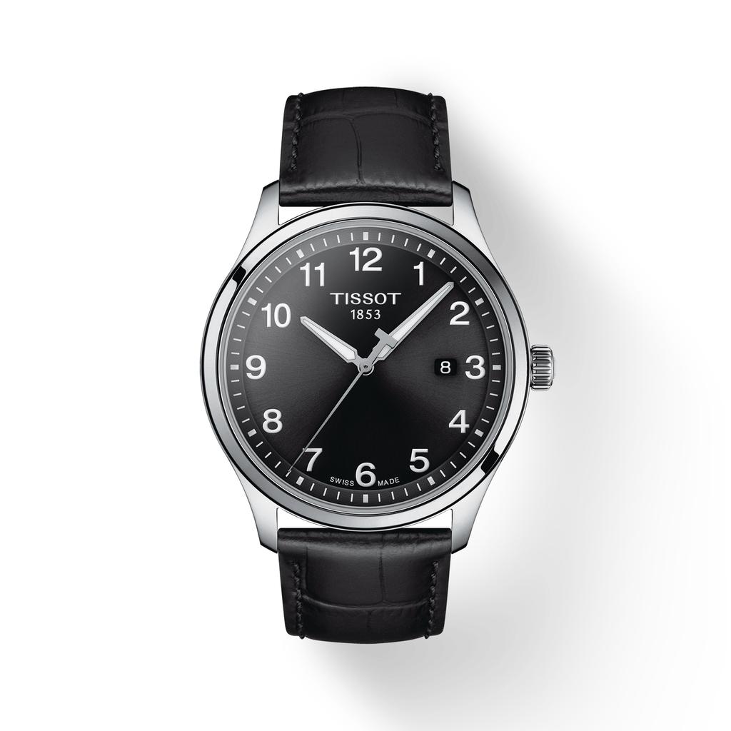 Tissot Leather Strap black Dial Men's Fashion Watch T116.410.16.057.00