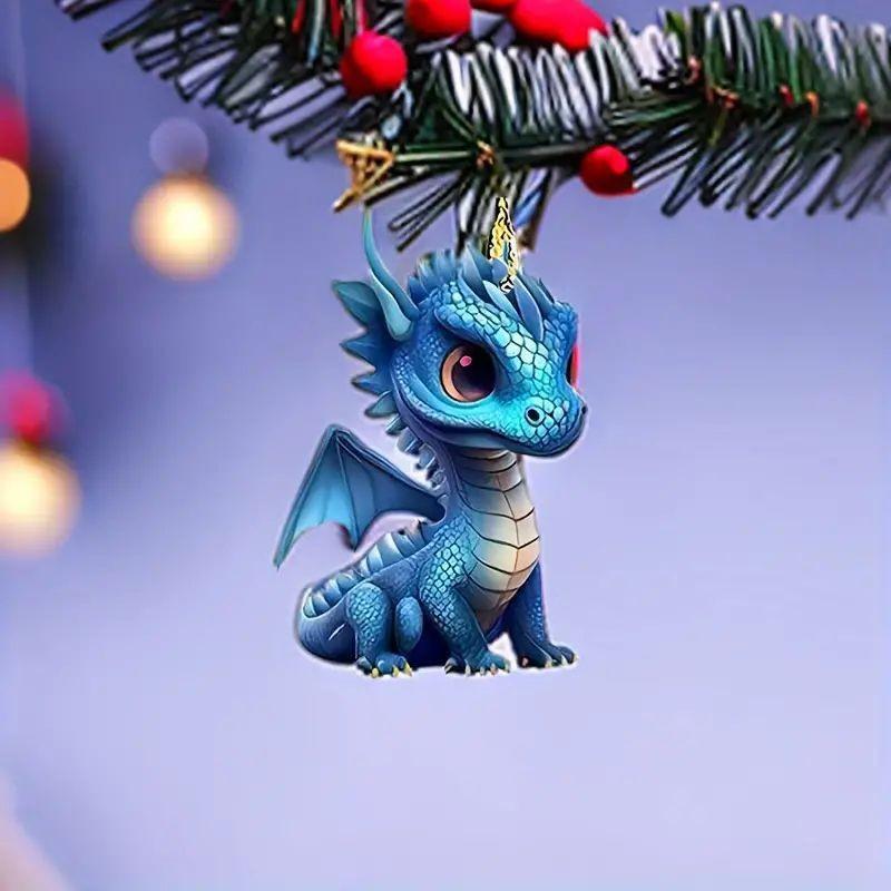 

Acrylic Bright Dinosaur Car Mirror Hanging Decoration For Unique Style Automotive 1