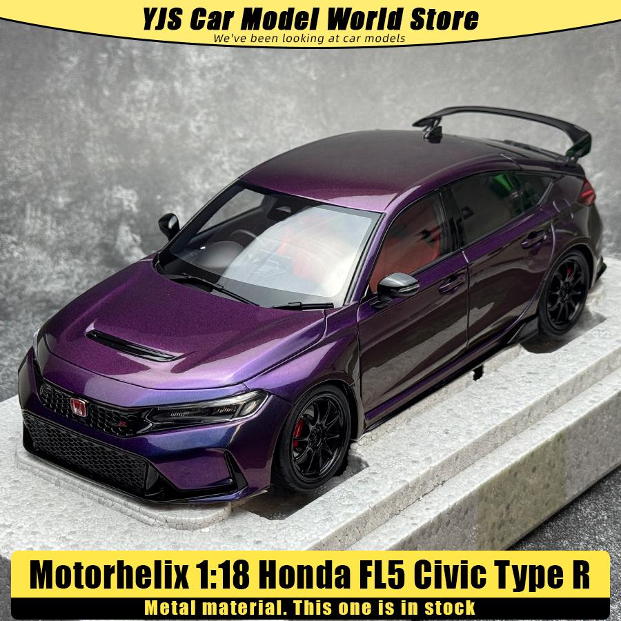 AAALZ1 Motorhelix 1:18 MH Honda FL5 Civic Type R Car Model Sports Car Static Decoration Holiday Gift Collection