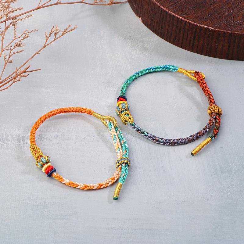 Hand-Woven Adjustable Bracelet Unisex Lucky Charm Bracelets Perfect Bangles Gift For Friends And Relatives
