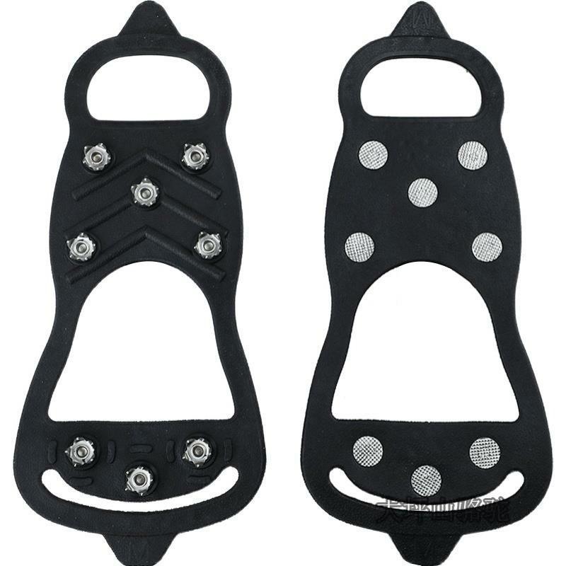 8-Tooth Outdoor Anti-Slip Ice Cleats for Shoes - Lightweight Snow and Ice Spikes for Men, Women, and Elderly
