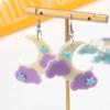 Cute Clouds Rainbow Raindrop Acrylic Earrings for Women Girls Cartoon Moon Purple Cloud Star Drop Earring Fashion Jewelry Gift