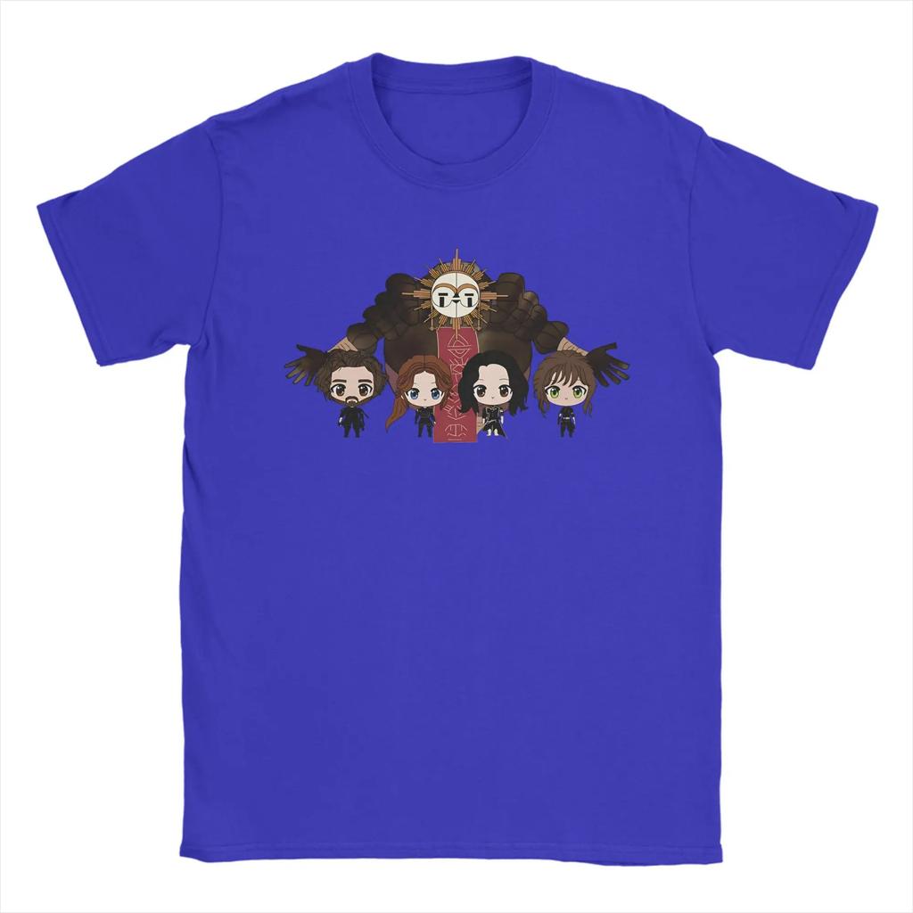 Men T-Shirts Chibi Lune Clair Obscur Expedition 33 Casual 100% Cotton Tee Shirt Short Sleeve  T Shirt Crewneck Clothes Plus Size