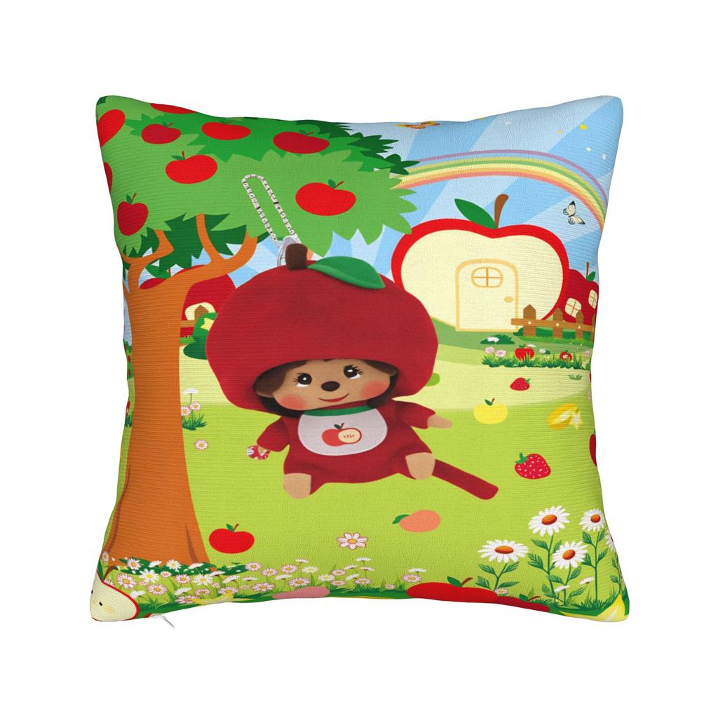M-Monchhichis Pillowcases  Novelty Pillow Case For Sofa Car Home Decor Graphic Pillow Cover
