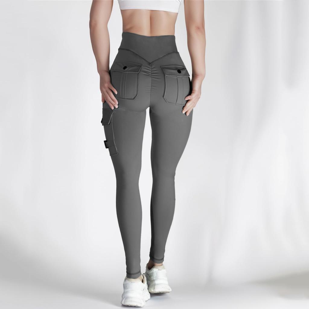 Women's Butt,Lifting Tights with High Elastic Waistband, Pocket Cargo Pants, Slimming and Tummy,Control Yoga Pants