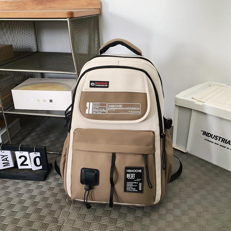 High-quality Backpack Male High School Student Flow Backpack New Sports Style Junior High School Student College Student Schoolbag Female