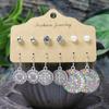 Ethnic Style Earrings for Women&Teen Girls Vintage Silver Geometric Shape Easy to Wear Match Various Outfits Gifts