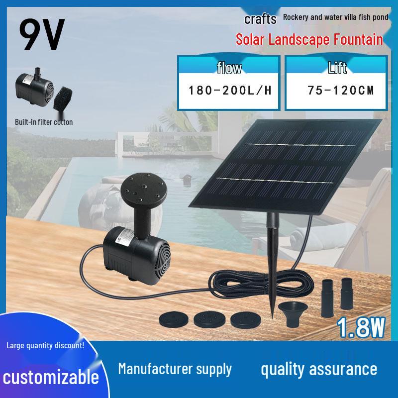 E-Commerce 1,4W Solarbrunnenpumpe Harz-Zubehör, 300G