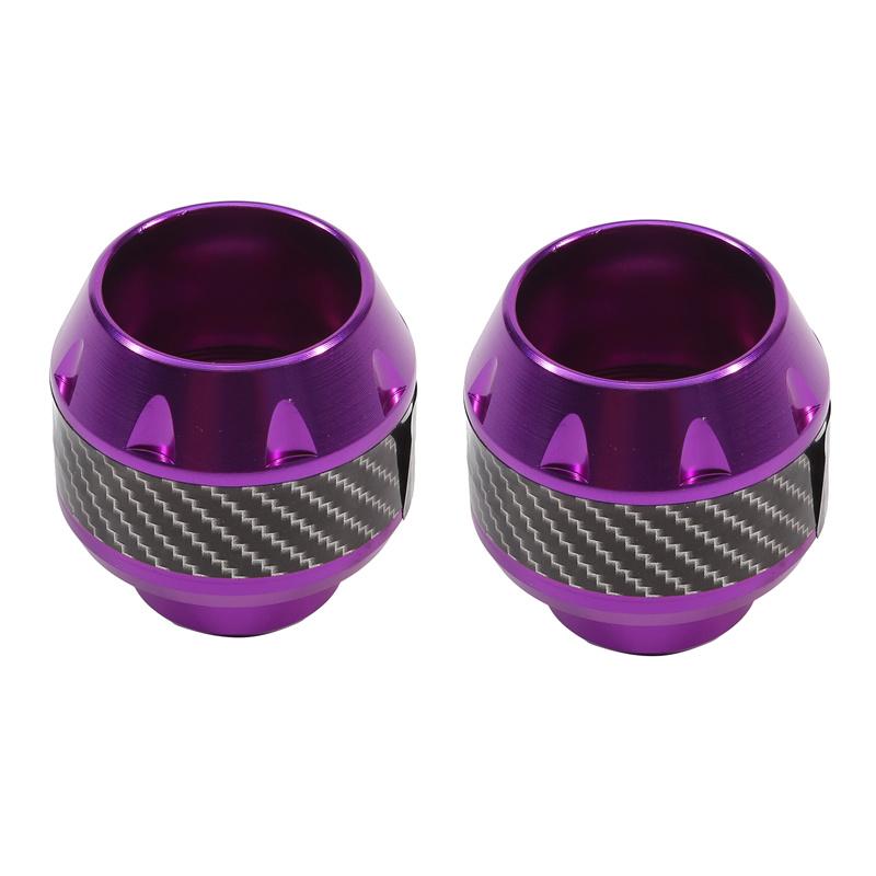 

2 шт. Универсальный протектор для мотоцикла, алюминиевая передняя вилка, защита для колеса мотоцикла, слайдер для защиты от ударов фиолетовый