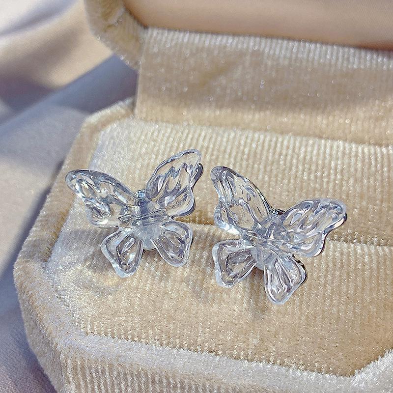 

Легкие роскошные серьги-бабочки из смолы — элегантные, прозрачные и модные для женщин