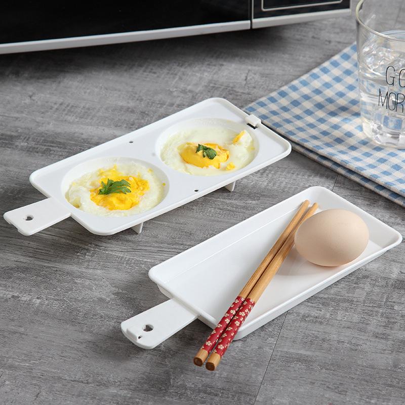 Microwave Eggs Poacher,Double-Cup Egg Boiler,Kitchen Gadget,  Spring Egg Mold ,Cooking Tools,Clear Water Lotus Egg Maker