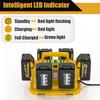 6-Ports for Dewalt Battery Charger, 20V/60V Simultaneous Charging ,Compatible with DCB200,DCB203,DCB204,Rapid Charger Station