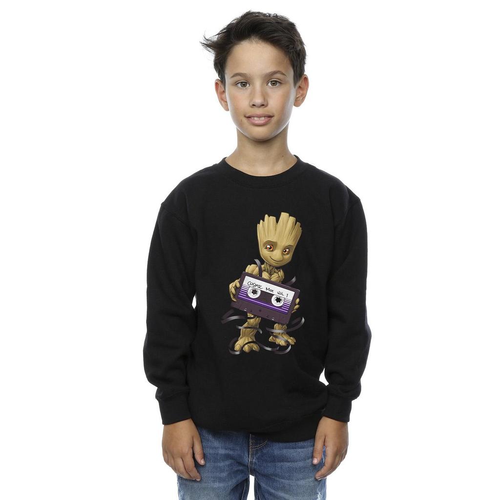 Marvel Boys Guardians Of The Galaxy Groot Cosmic Tape Sweatshirt